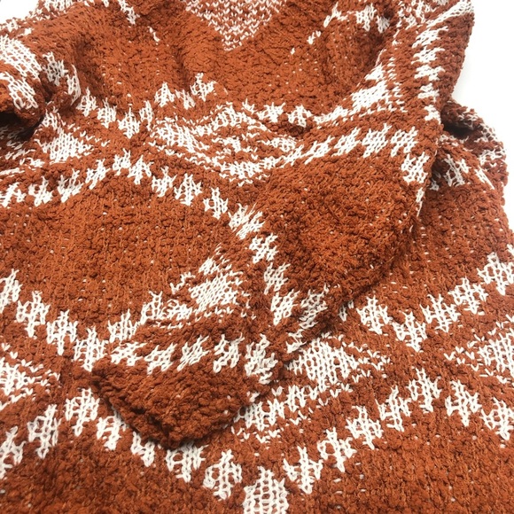 Brown Aztec Pattern Knit Sweater - Picture 4 of 6